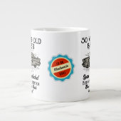 Grande Tasse Funny 50th Birthday Retro Car Banger Date d'ajout (Devant)