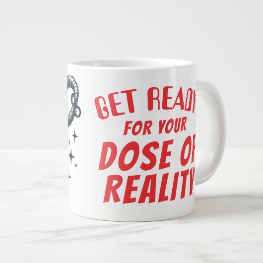 Grande Tasse Funny alien hypodermic needle dose of reality (Devant droit)