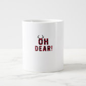 Grande Tasse Funny Attitude Oh Dear Plaid Deer Creative Design  (Devant)