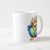 Grande Tasse Funny Bunny biting an Easter Egg (Devant droit)