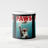 Grande Tasse Funny Chat Souris Parodie PAWS Amateurs d'animaux  (Devant)