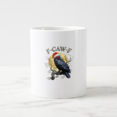 Grande Tasse Funny Crow F-Caw-F Bird Gothic Christmas Santa Hat (Devant)