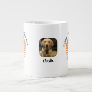 Grande Tasse Funny Golden/ Orange Ajouter une photo Personnalis