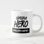 Grande Tasse Funny Haiku Hero Nom du mot clé (Droite)
