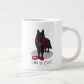 Grande Tasse Funny Let's Go! Walk Belgian Sheepdog (black 1) (Droite)