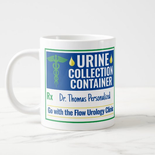 Grande Tasse Funny Novelty Doctor Nurse Collection d'urine pers (Gauche)