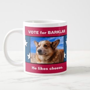 Grande Tasse Funny Pet Election Campaign USA Vote For Dog Photo