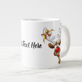 Grande Tasse Funny Reindeer Peeking Christmas Meme  (Devant droit)