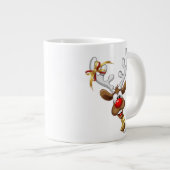 Grande Tasse Funny Reindeer Peeking Christmas Meme  (Devant droit)