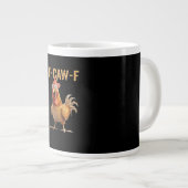 Grande Tasse Funny Screaming Chicken F-Caw-F Joke Design Classi (Devant droit)