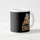 Grande Tasse Funny Sloth Riding Turtle (Devant droit)