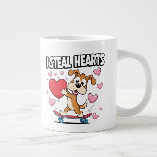 Grande Tasse Funny Valentine's Day - mignon, moderne et humoris (Droite)