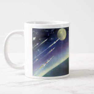 Grande Tasse Fusées de science-fiction vintage dans l'espace pa