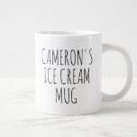 Grande Tasse Gag Funny Personnalisé Novelty Cadeau Crème glacée<br><div class="desc">Drôle cadeau personnalisé pour les amateurs de crème glacée.</div>