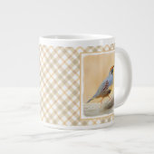 Grande Tasse Gambrel's Quail Painting Original Bird Art (Devant droit)
