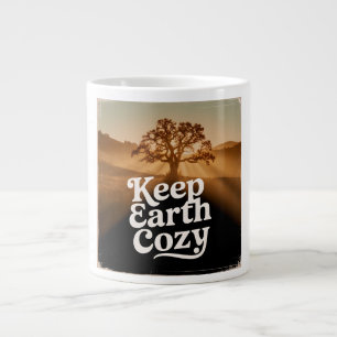 Grande Tasse Garder la Terre Confortable Arbre Vie Vintage Espr