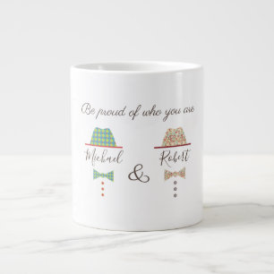 Grande Tasse Gay pride, Soyez fier de qui vous êtes, Monogramme