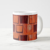 Grande Tasse Géométrique rouge et orange (Devant droit)