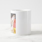 Grande Tasse German Rex Cat German Flag In Background (Devant)
