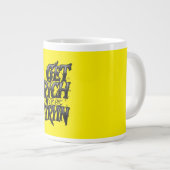 Grande Tasse Get Rich or Die Tryin — Chrome Typography Motivati (Devant droit)
