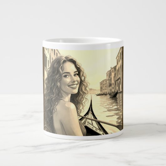Grande Tasse Getaway romantique, l'amour et Venise (Devant)