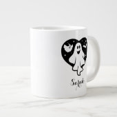 Grande Tasse Ghost Halloween mignon Avec Coeur Et Chat (Devant droit)