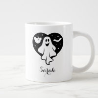 Ghost Halloween mignon Avec Coeur Et Chat