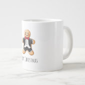 Grande Tasse Gingerbread Homme Cookie à Tuxedo Noël (Devant droit)