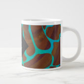 Grande Tasse Giraffe Impression Brown et Turquoise (Droite)