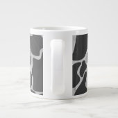 Grande Tasse Giraffe Monogramme noir et gris clair (Dos)