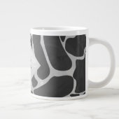 Grande Tasse Giraffe Monogramme noir et gris clair (Droite)