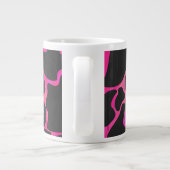 Grande Tasse Giraffe rose chaude et noire (Dos)