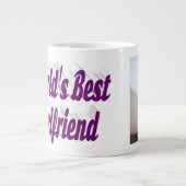 Grande Tasse Girlfriend Photo typographie violette (Devant)