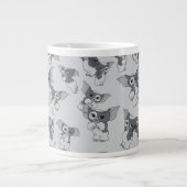 Grande Tasse Gizmo | Motif noir et blanc (Devant)