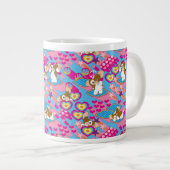 Grande Tasse Gizmo | Pink Peace & Love Motif (Devant droit)