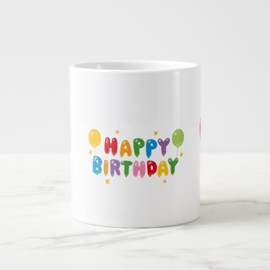 Grande Tasse Gobelets Joyeux Anniversaire (Devant)