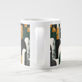 Grande Tasse Gold Abstrait Vert noir et blanc (Dos)