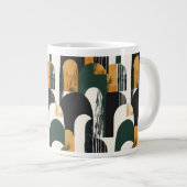 Grande Tasse Gold Abstrait Vert noir et blanc (Devant droit)