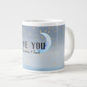 Grande Tasse Gold Stars Moon Blue Ombre (Devant droit)