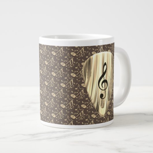 Grande Tasse Golden Plectron - Design élégant pour les mélomane (Devant droit)