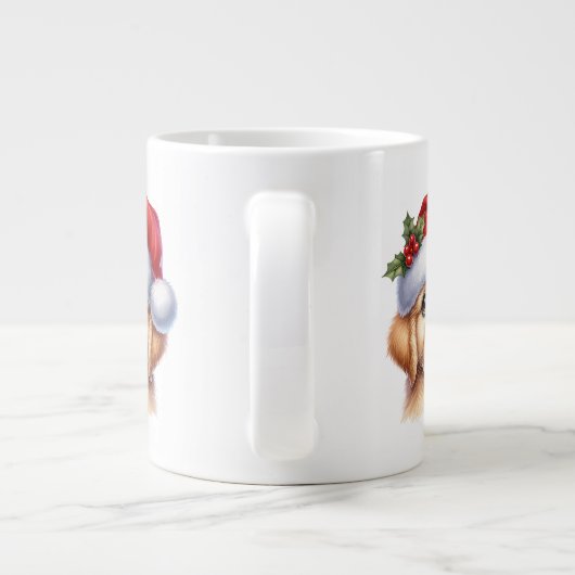 Grande Tasse Golden Retriever Chien avec le Père Noël Style-825 (Dos)