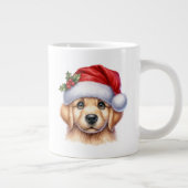 Grande Tasse Golden Retriever Chien avec le Père Noël Style-825 (Droite)