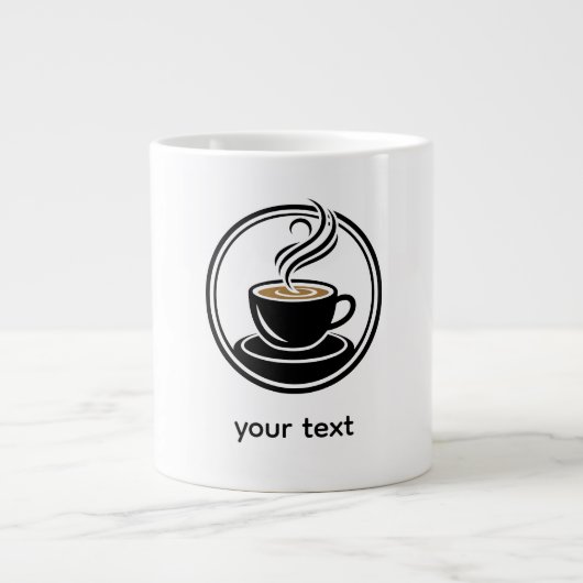 Grande Tasse Golden Spiral in Darkness – Minimalist  Design (Devant)