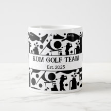 Golf Silhouette Motif Classic Noir & Blanc