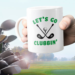 Grande Tasse Golfer Funny Golf Club Moderne Sports Black Green