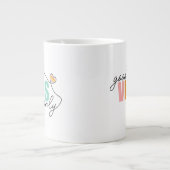 Grande Tasse Good Vibes seulement Rainbow Heart (Devant)