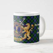 Grande Tasse Gordon Clan Badge & Tartan Personnalisé (Devant droit)