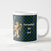 Grande Tasse Gordon Clan Badge & Tartan Personnalisé (Droite)
