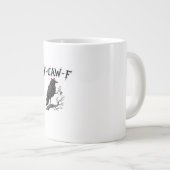 Grande Tasse Gothic Crow F-Caw-F Bird Funny Halloween Raven (Devant droit)