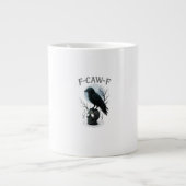 Grande Tasse Gothic Crow F Caw F Raven Skull Halloween Graphic (Devant)